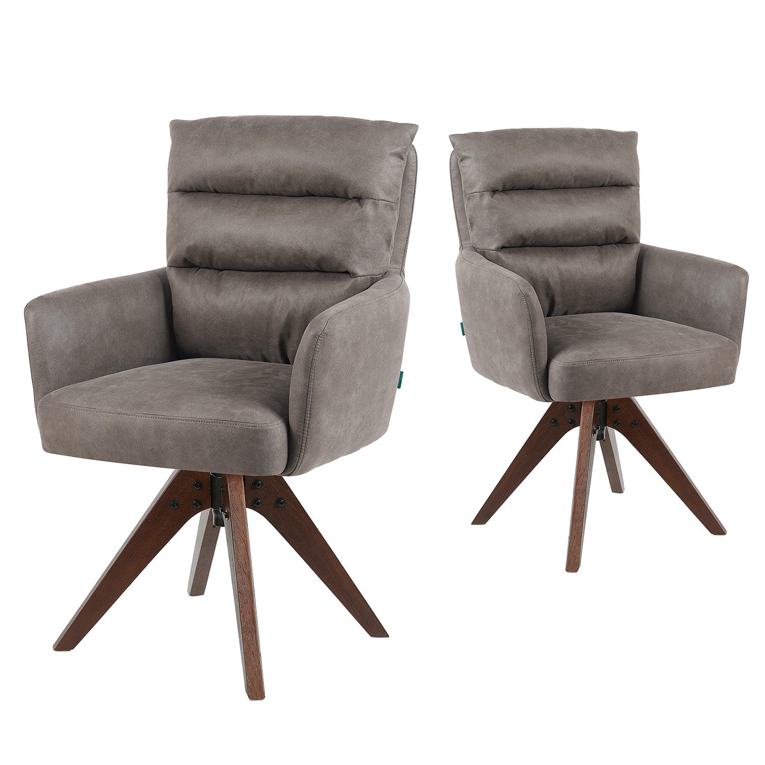 Esszimmerstuhl Mika-Juna 2er-Set - 360° drehbar, Eiche geölt Natur