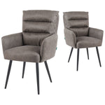 Mika-Alva 2er-Set-Polstersessel mit Federkernpolsterung und Metallgestell