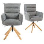 Mika-Jule 2er-Set- Drehsessel mit Federkern und Rückstellfunktion