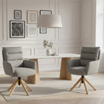 Mika-Jule 2er-Set- Drehsessel mit Federkern und Rückstellfunktion