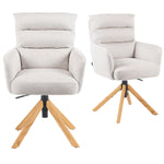 Mika-Jule 2er-Set- Drehsessel mit Federkern und Rückstellfunktion
