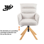 Mika-Jule 2er-Set- Drehsessel mit Federkern und Rückstellfunktion