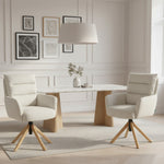 Mika-Jule 2er-Set- Drehsessel mit Federkern und Rückstellfunktion