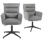 Mika-Jana 2er-Set - Drehstuhl mit Federkernpolsterung und Metallgestell