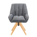 Mika-Lio 2er-Set - Polsterstuhl mit Dicker Federkernpolsterung und Massivholzgestell