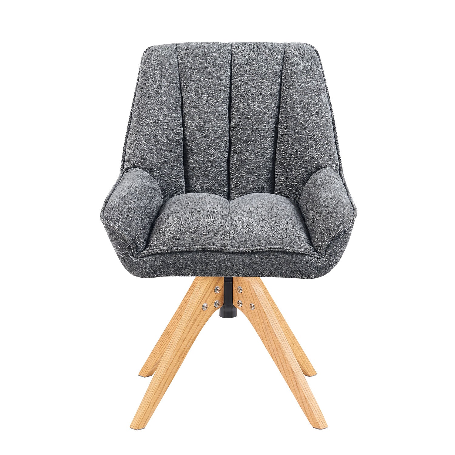 Mika-Lio 2er-Set - Polsterstuhl mit Dicker Federkernpolsterung und Massivholzgestell