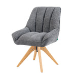 Mika-Lio 2er-Set - Polsterstuhl mit Dicker Federkernpolsterung und Massivholzgestell