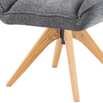 Mika-Lio 2er-Set - Polsterstuhl mit Dicker Federkernpolsterung und Massivholzgestell