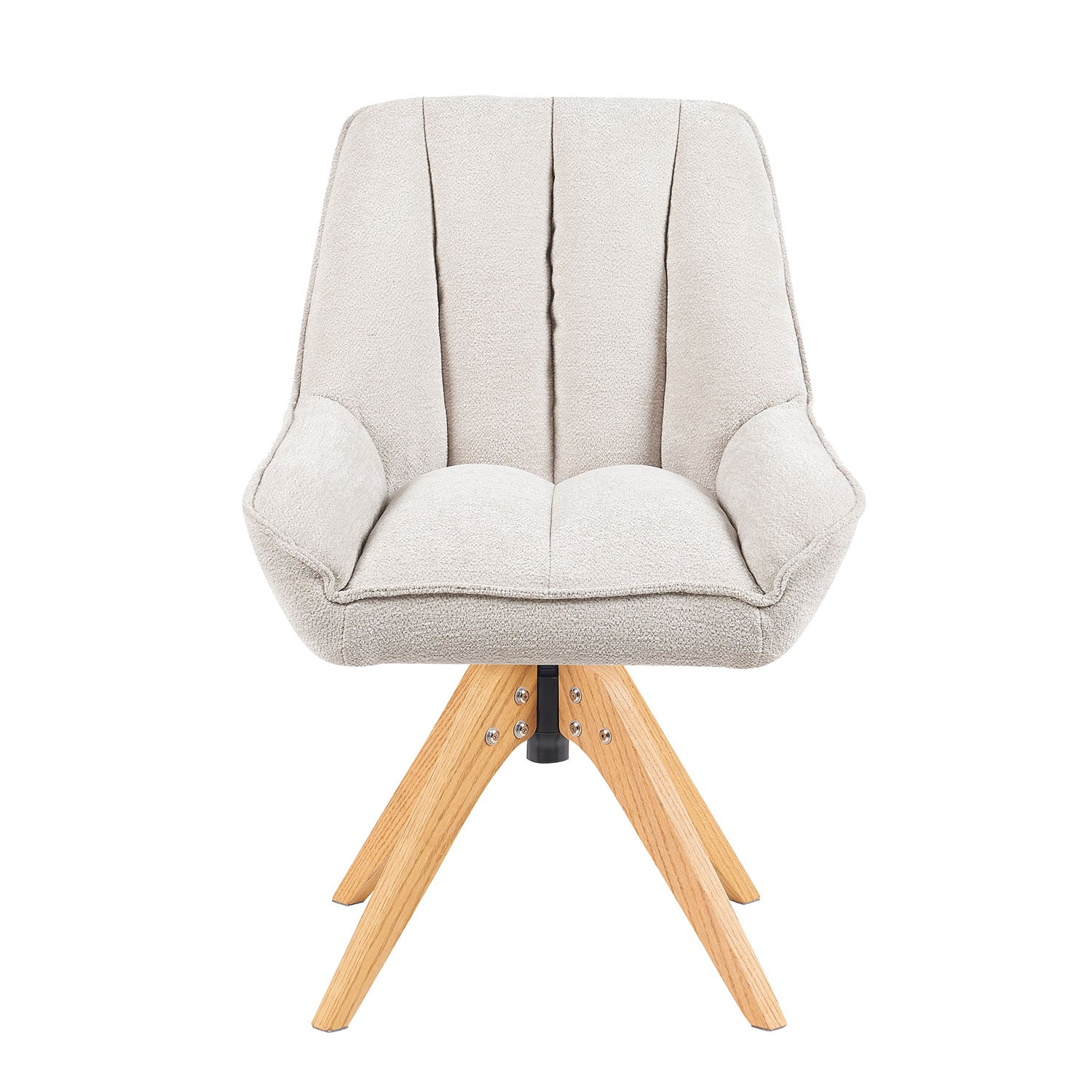 Mika-Lio 2er-Set - Polsterstuhl mit Dicker Federkernpolsterung und Massivholzgestell