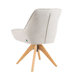 Mika-Lio 2er-Set - Polsterstuhl mit Dicker Federkernpolsterung und Massivholzgestell