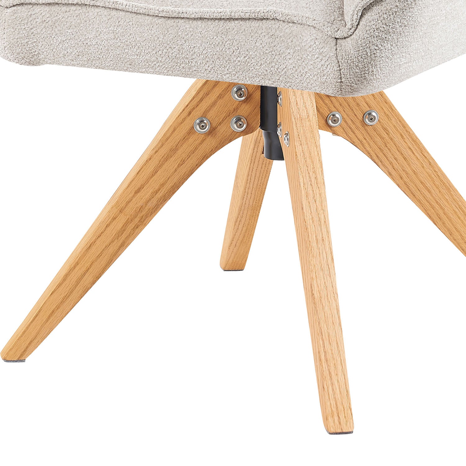 Mika-Lio 2er-Set - Polsterstuhl mit Dicker Federkernpolsterung und Massivholzgestell