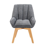 Mika-Lio 2er-Set - Polsterstuhl mit Dicker Federkernpolsterung und Massivholzgestell