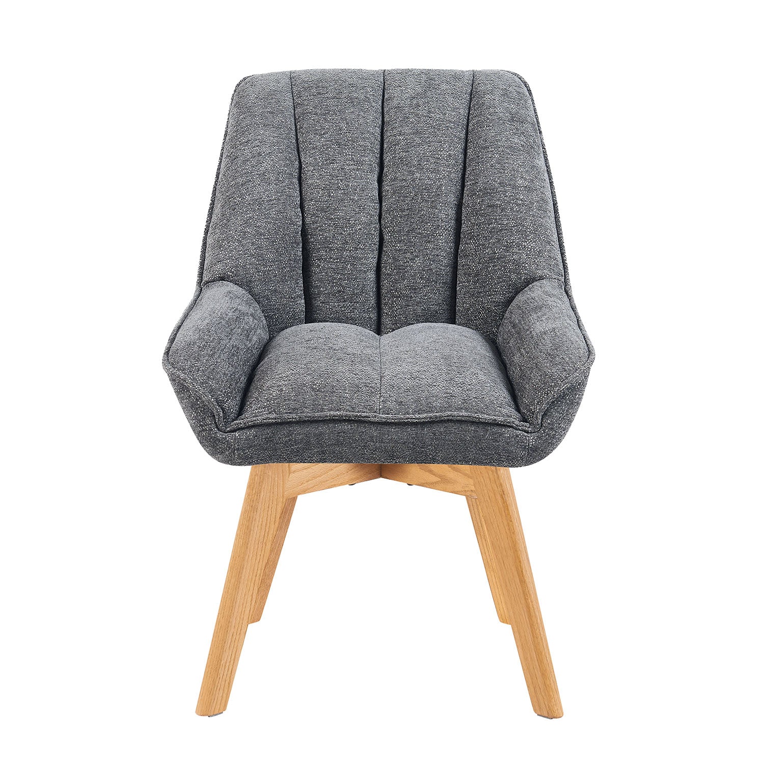 Mika-Lio 2er-Set - Polsterstuhl mit Dicker Federkernpolsterung und Massivholzgestell