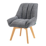 Mika-Lio 2er-Set - Polsterstuhl mit Dicker Federkernpolsterung und Massivholzgestell