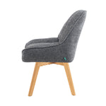 Mika-Lio 2er-Set - Polsterstuhl mit Dicker Federkernpolsterung und Massivholzgestell