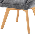 Mika-Lio 2er-Set - Polsterstuhl mit Dicker Federkernpolsterung und Massivholzgestell