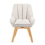 Mika-Lio 2er-Set - Polsterstuhl mit Dicker Federkernpolsterung und Massivholzgestell