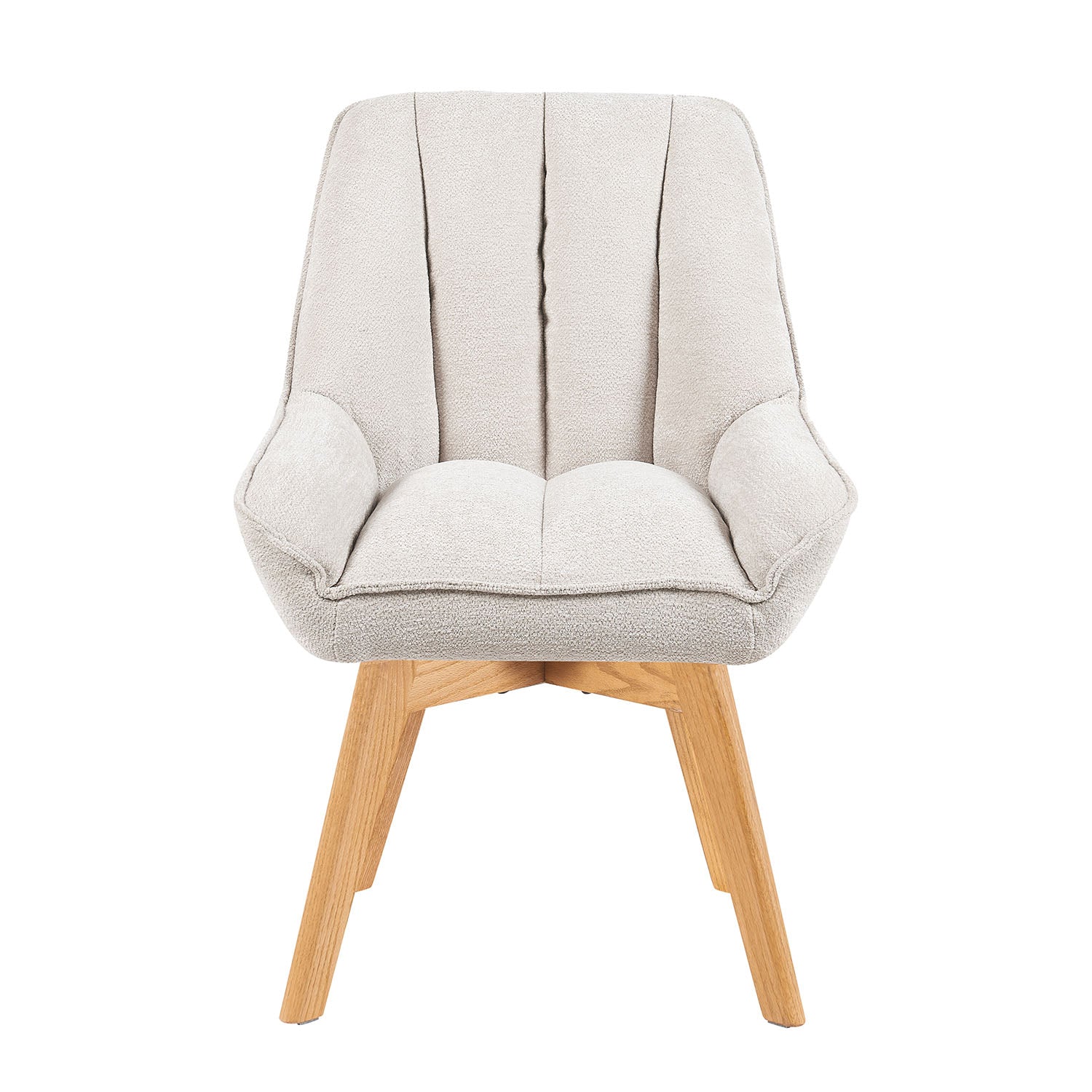 Mika-Lio 2er-Set - Polsterstuhl mit Dicker Federkernpolsterung und Massivholzgestell