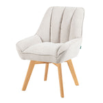 Mika-Lio 2er-Set - Polsterstuhl mit Dicker Federkernpolsterung und Massivholzgestell