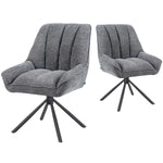 Mika-Mira 2er-Set - Polsterstuhl mit Metallgestell im JAPANDI Stil