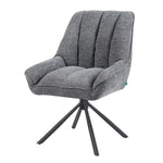 Mika-Mira 2er-Set - Polsterstuhl mit Metallgestell im JAPANDI Stil