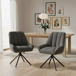 Mika-Mira 2er-Set - Polsterstuhl mit Metallgestell im JAPANDI Stil