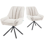 Mika-Mira 2er-Set - Polsterstuhl mit Metallgestell im JAPANDI Stil