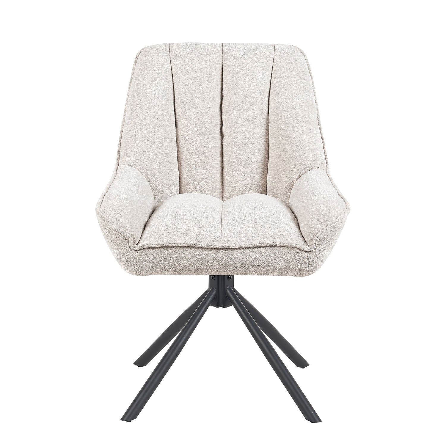 Mika-Mira 2er-Set - Polsterstuhl mit Metallgestell im JAPANDI Stil