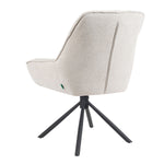 Mika-Mira 2er-Set - Polsterstuhl mit Metallgestell im JAPANDI Stil