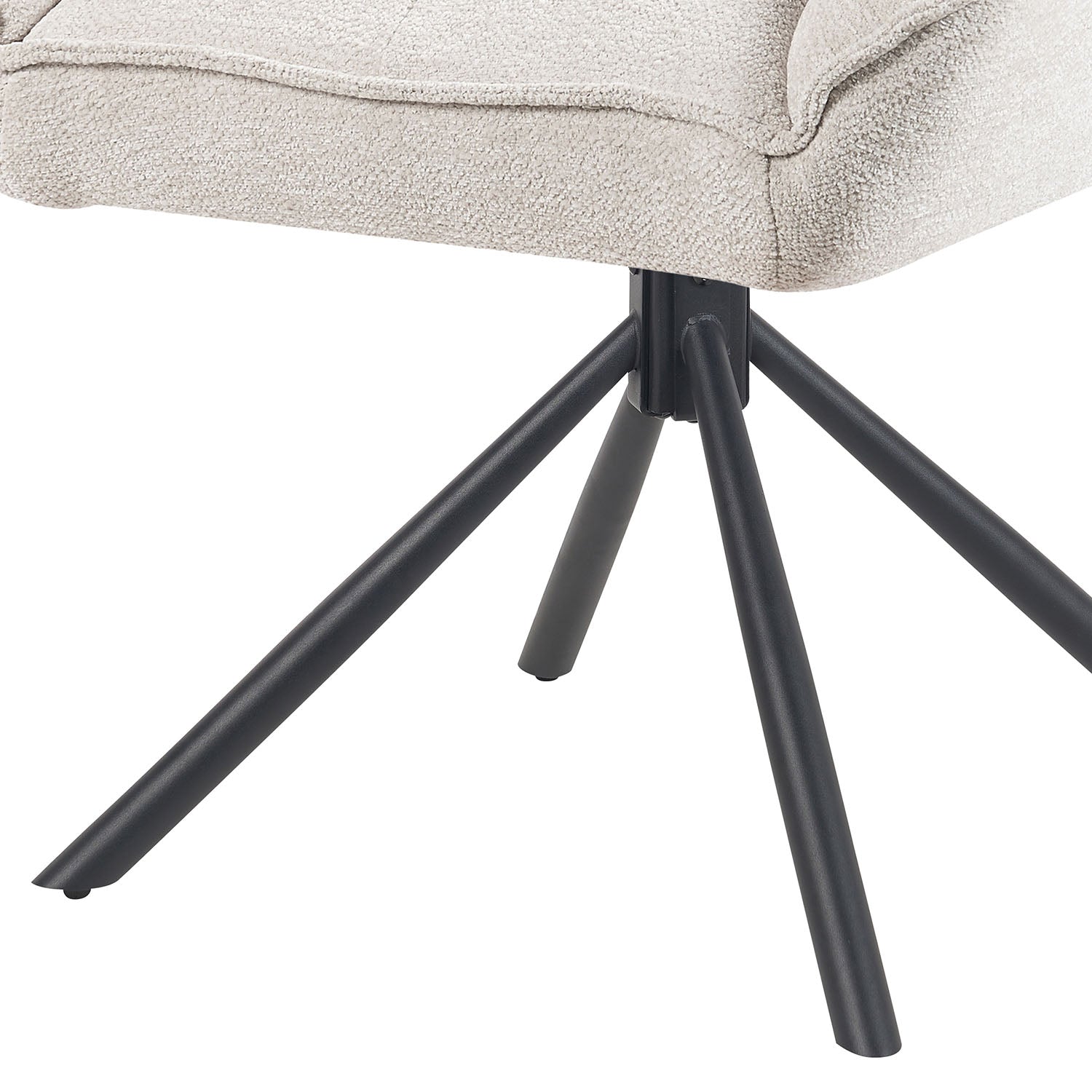 Mika-Mira 2er-Set - Polsterstuhl mit Metallgestell im JAPANDI Stil