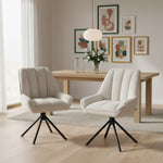 Mika-Mira 2er-Set - Polsterstuhl mit Metallgestell im JAPANDI Stil