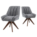 Esszimmerstuhl Mika-Lio 2er-Set |360° drehbar | Eiche geölt Natur