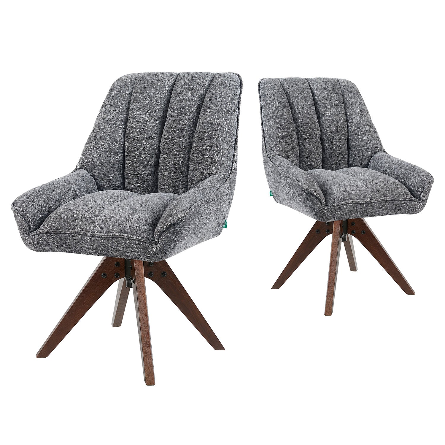 Esszimmerstuhl Mika-Lio 2er-Set |360° drehbar | Eiche geölt Natur