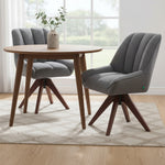 Esszimmerstuhl Mika-Lio 2er-Set |360° drehbar | Eiche geölt Natur