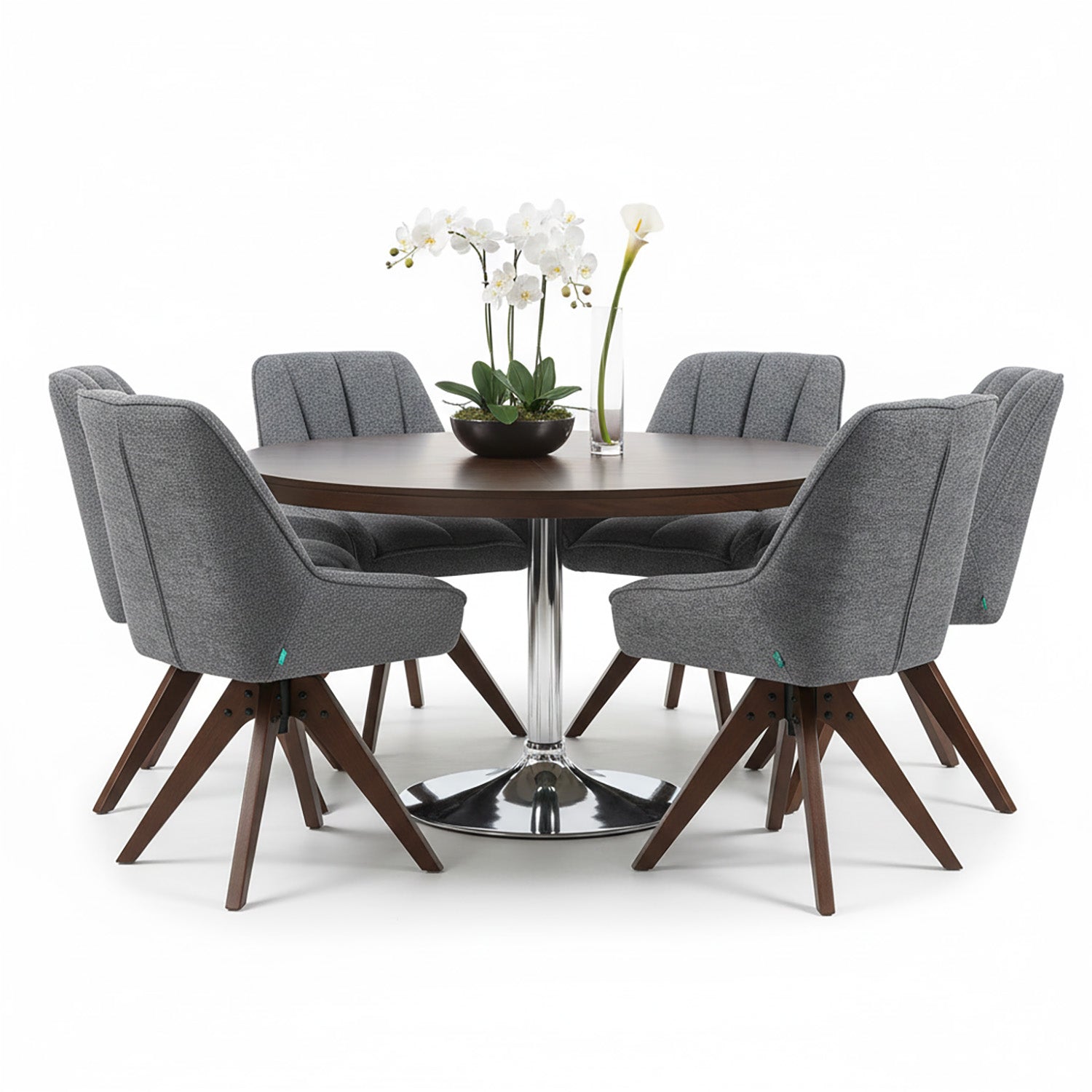 Esszimmerstuhl Mika-Lio 2er-Set |360° drehbar | Eiche geölt Natur