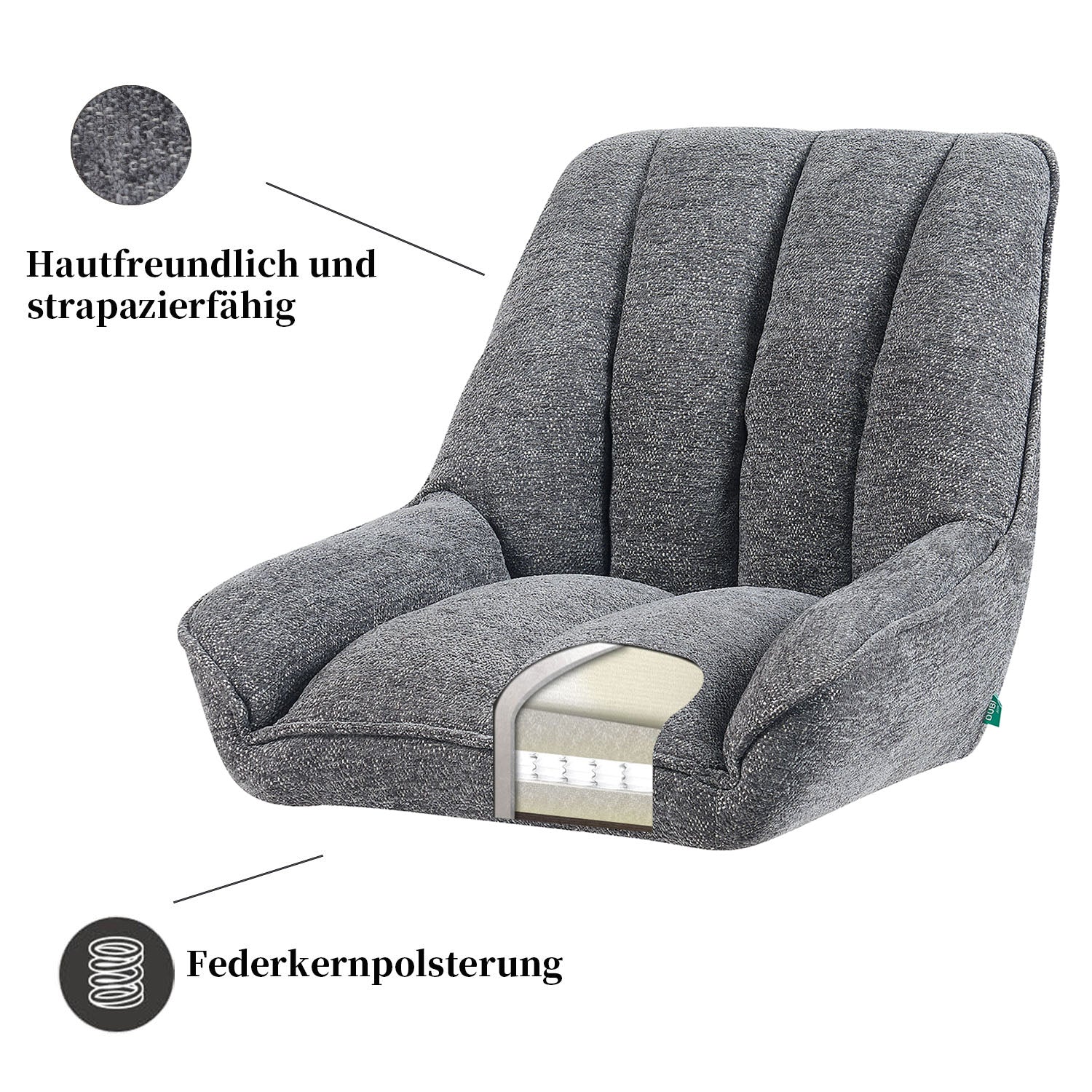 Esszimmerstuhl Mika-Lio 2er-Set |360° drehbar | Eiche geölt Natur