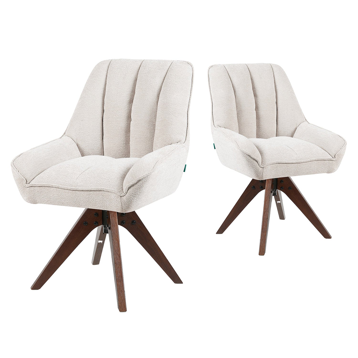 Esszimmerstuhl Mika-Lio 2er-Set |360° drehbar | Eiche geölt Natur