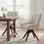 Esszimmerstuhl Mika-Lio 2er-Set |360° drehbar | Eiche geölt Natur