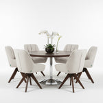 Esszimmerstuhl Mika-Lio 2er-Set |360° drehbar | Eiche geölt Natur