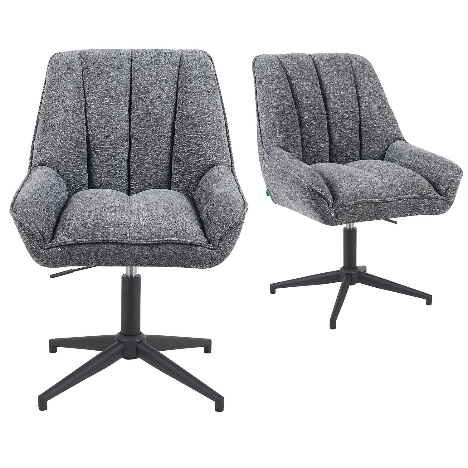 Mika-Mira 2er-Set - Polsterstuhl mit Metallgestell im JAPANDI Stil