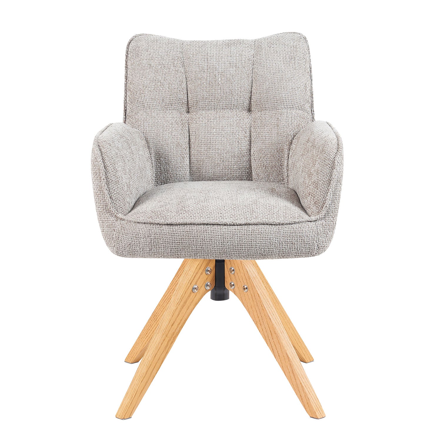 Mika-Theo 2er-Set - Drehsessel mit Federkernpolsterung und Massivholz Gestell