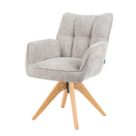 Mika-Theo 2er-Set - Drehsessel mit Federkernpolsterung und Massivholz Gestell