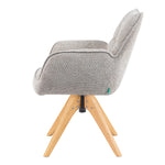 Mika-Theo 2er-Set - Drehsessel mit Federkernpolsterung und Massivholz Gestell