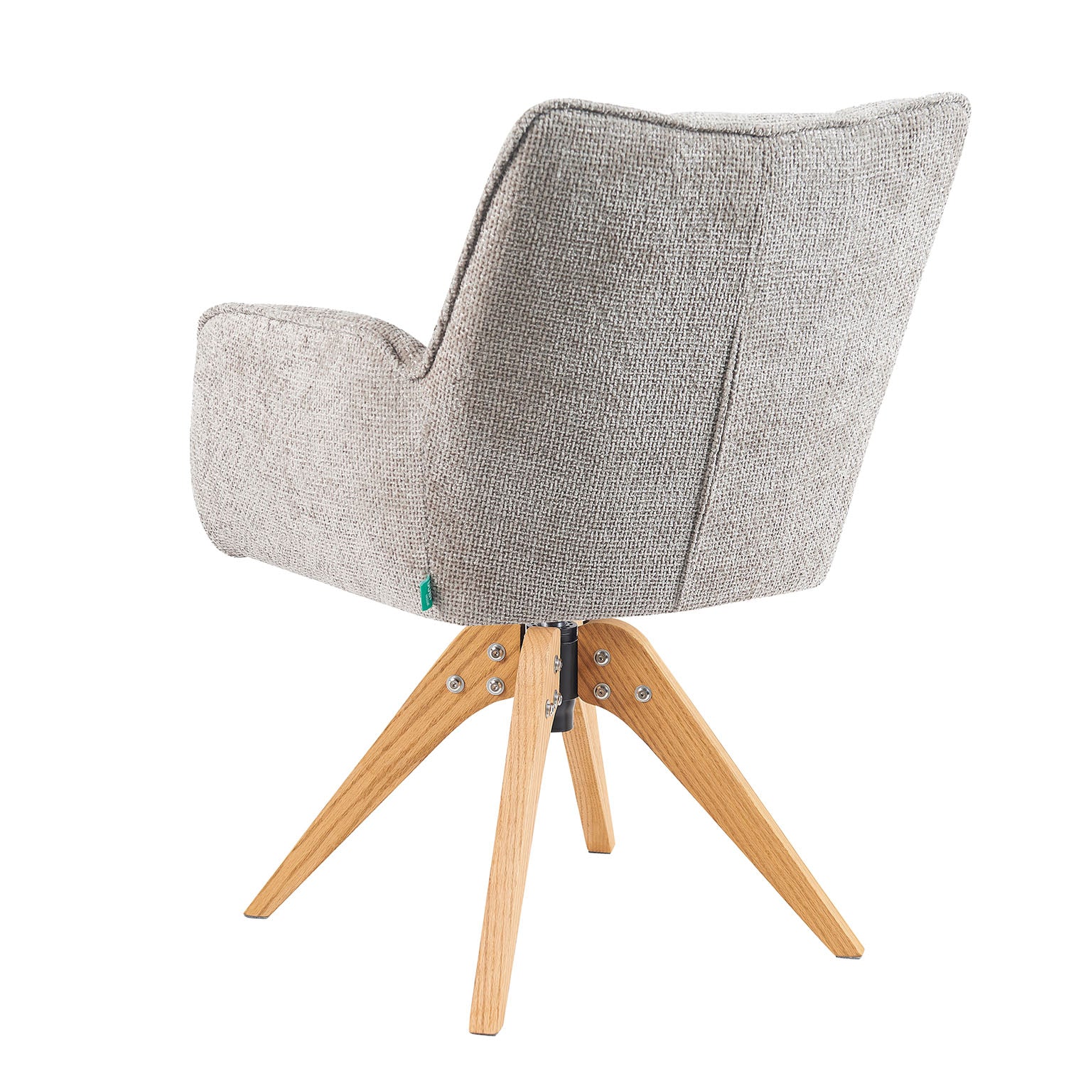 Mika-Theo 2er-Set - Drehsessel mit Federkernpolsterung und Massivholz Gestell