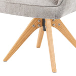 Mika-Theo 2er-Set - Drehsessel mit Federkernpolsterung und Massivholz Gestell