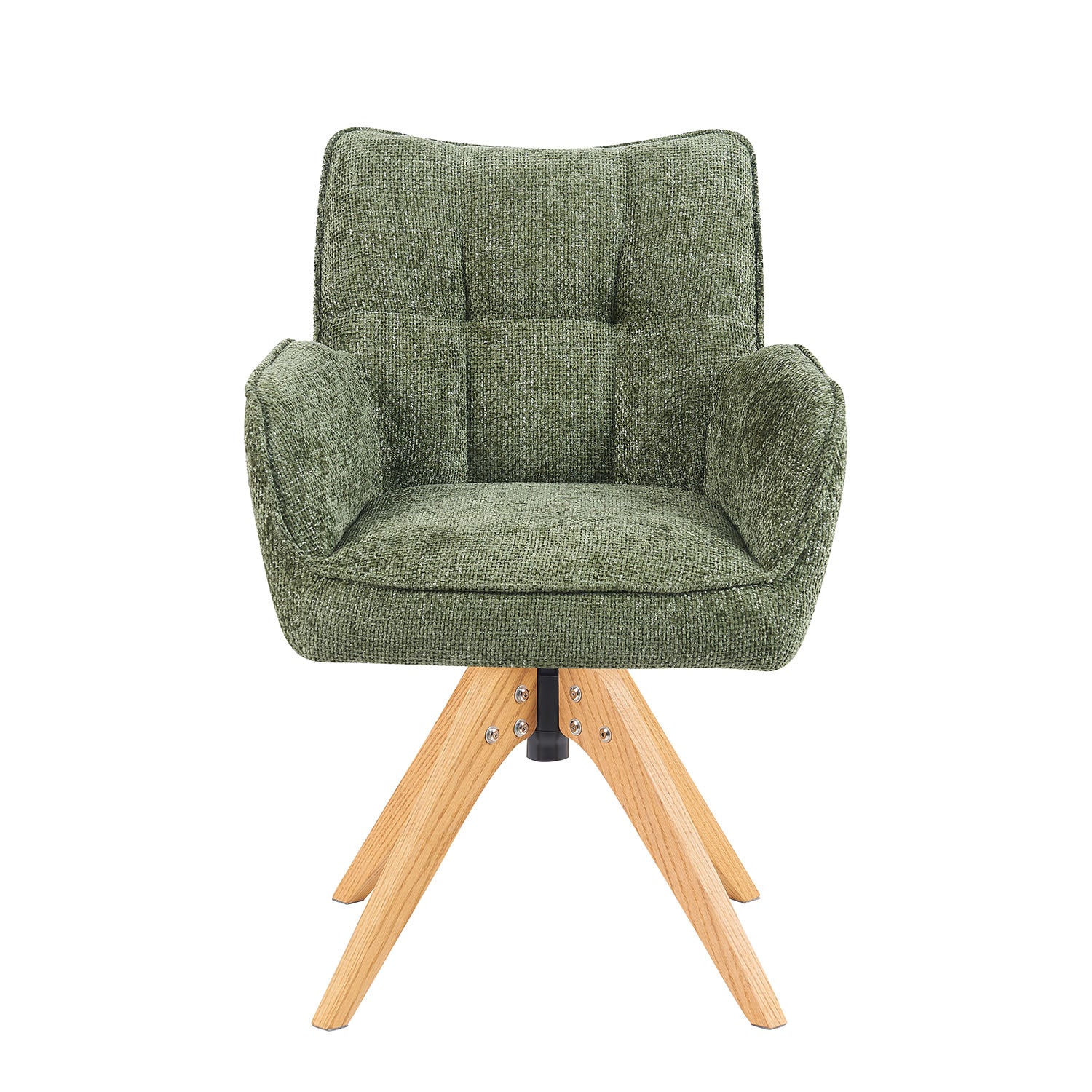 Mika-Theo 2er-Set - Drehsessel mit Federkernpolsterung und Massivholz Gestell