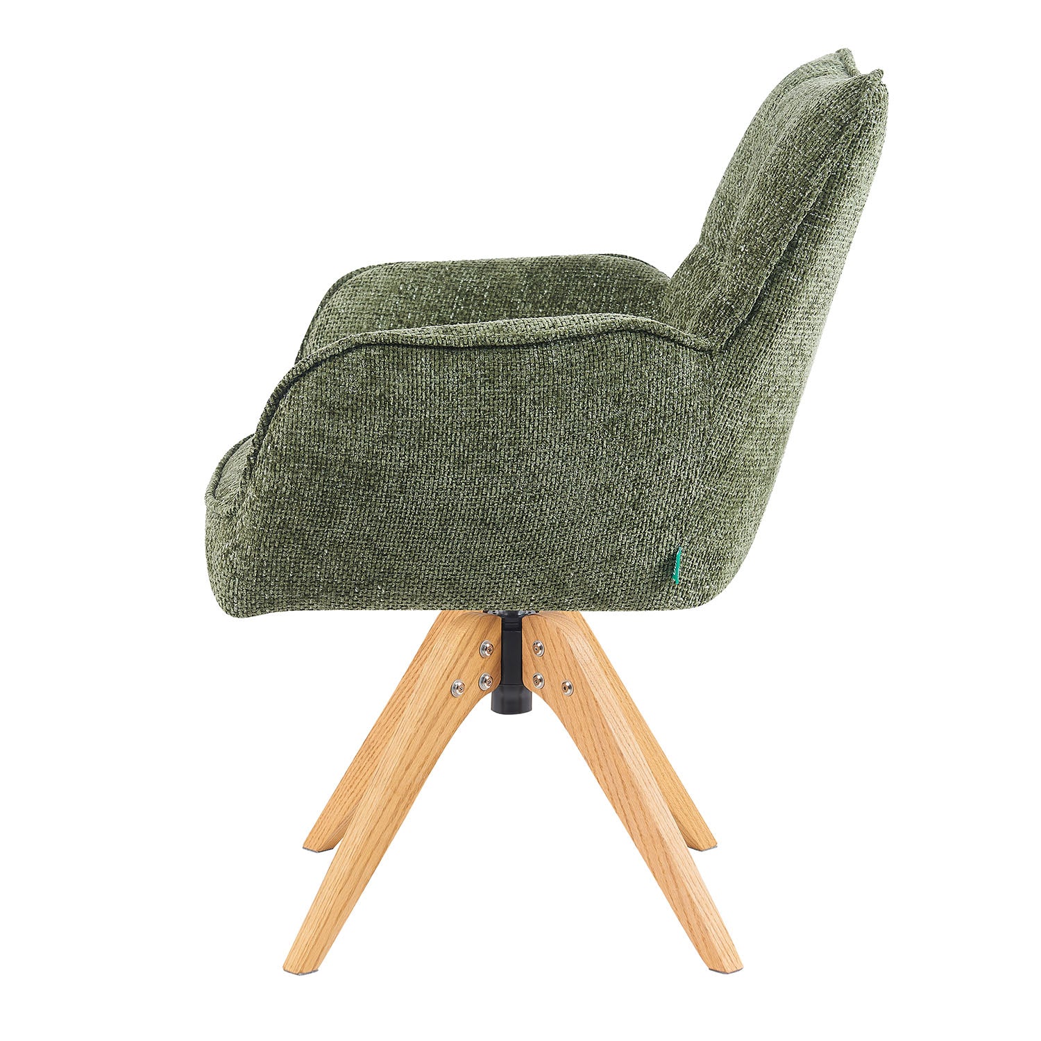 Mika-Theo 2er-Set - Drehsessel mit Federkernpolsterung und Massivholz Gestell