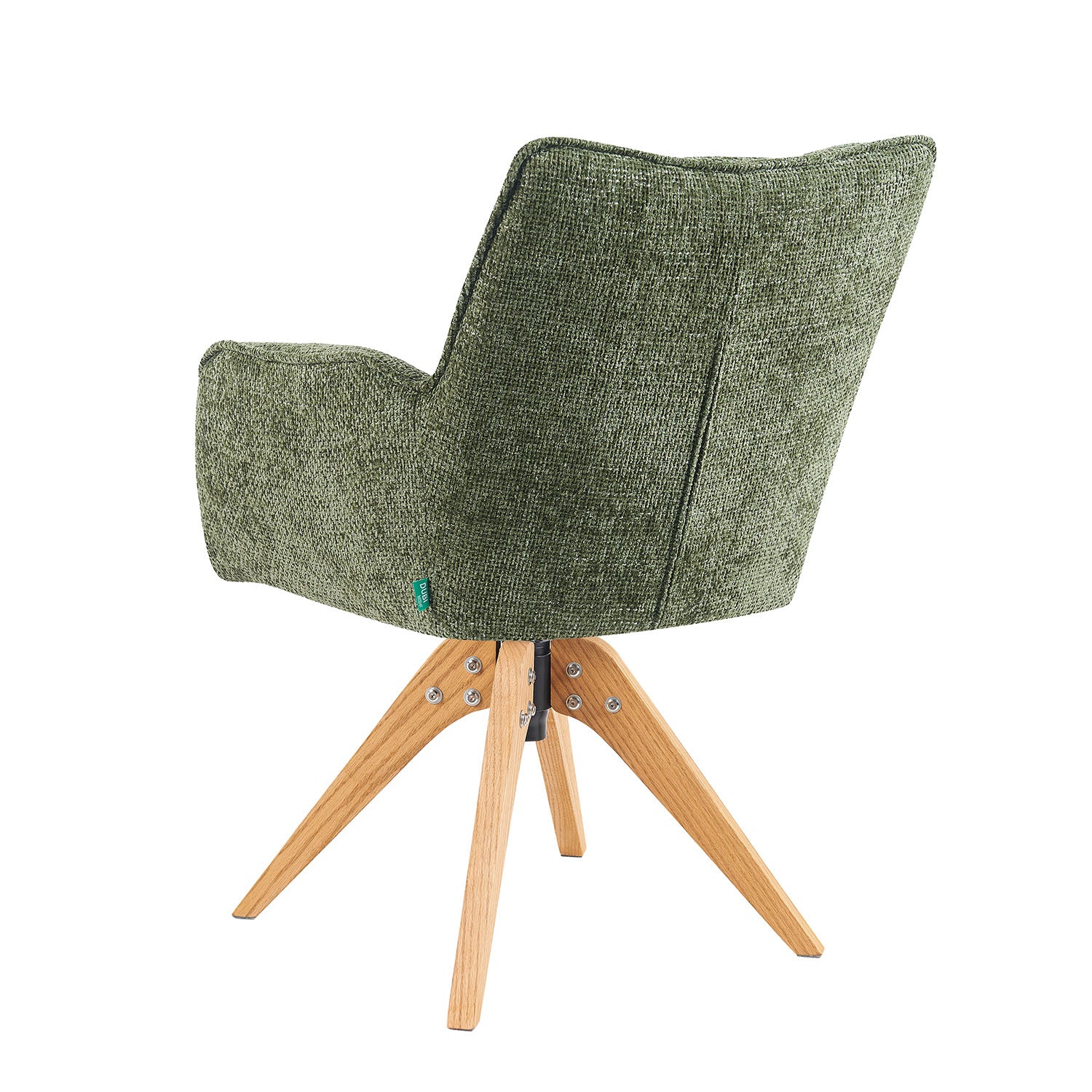 Mika-Theo 2er-Set - Drehsessel mit Federkernpolsterung und Massivholz Gestell