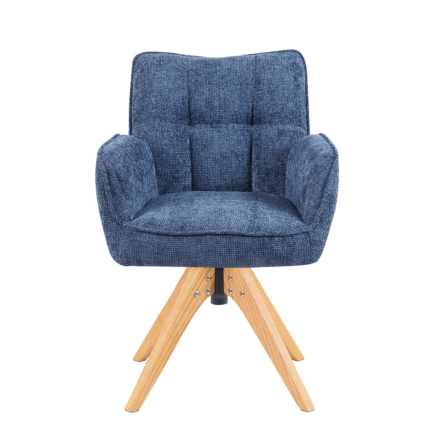 Mika-Theo 2er-Set - Drehsessel mit Federkernpolsterung und Massivholz Gestell