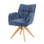 Mika-Theo 2er-Set - Drehsessel mit Federkernpolsterung und Massivholz Gestell